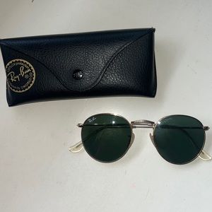 Ray-Ban RB3447 Round Evolve Sunglasses with Gold Frame